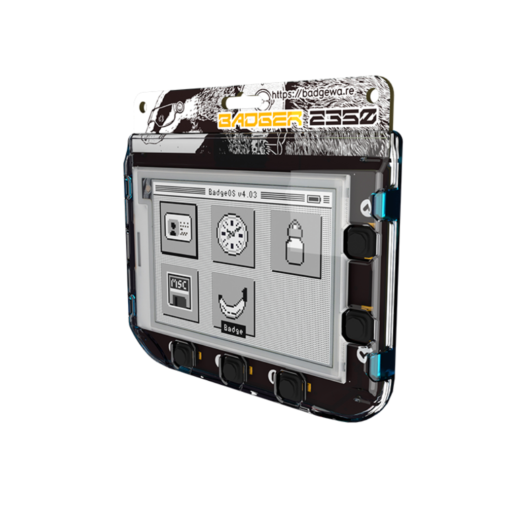 Программируемый бейдж с ч/б дисплеем e-paper. Badgeware Badger